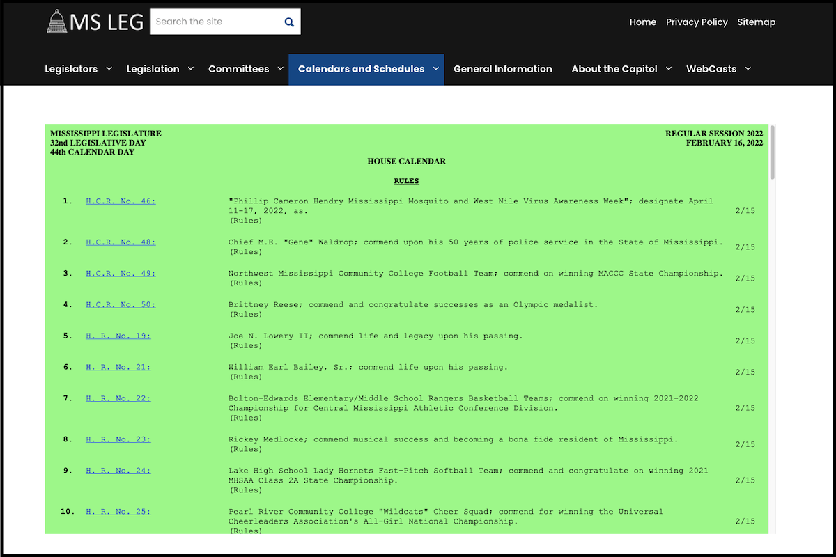 You are currently viewing Legislative Update for February 15, 2022