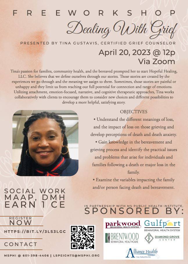 Workshop flyer with informative text on the event and a picture of a Black female who is the presenter.