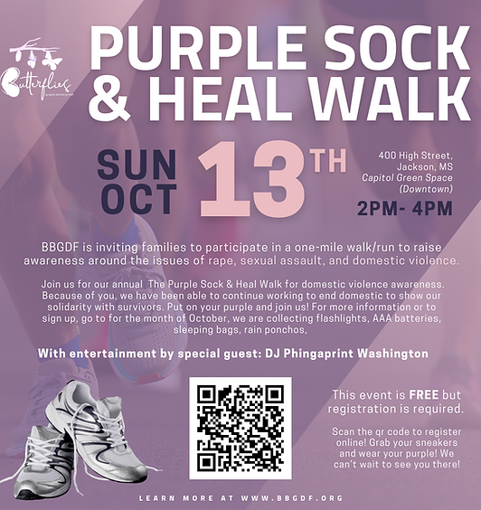 Purple Sock & Heal Walk