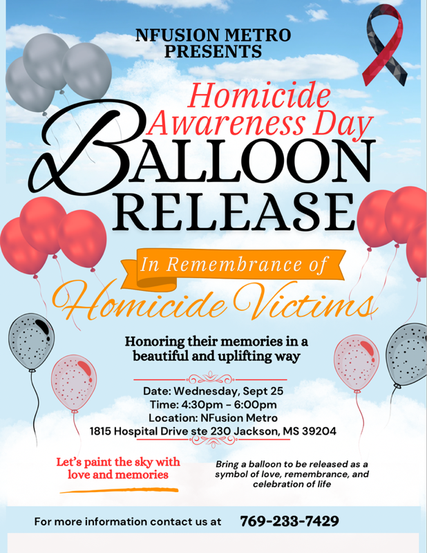 Homicide Awareness Day Balloon Release