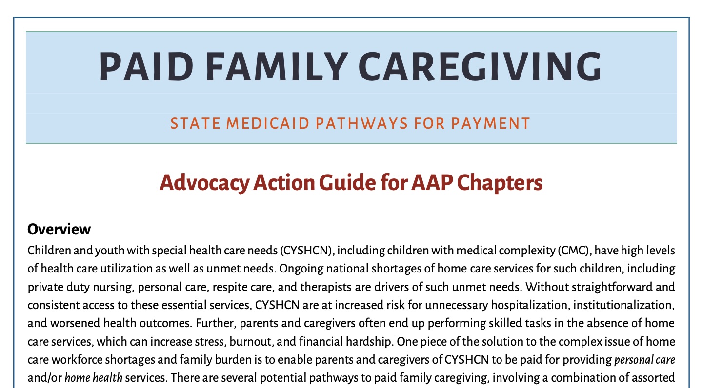 Read more about the article AAP Advocacy Guide on Paid Family Caregiving