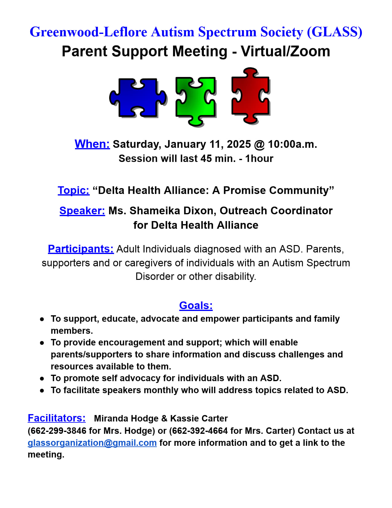 Greenwood-Leflore Autism Spectrum Society